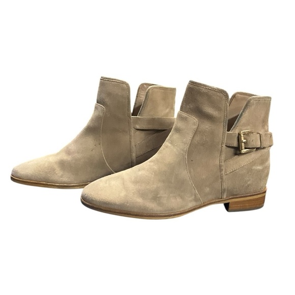 MICHAEL Michael Kors Shoes - Michael Kors Boots Womens 8M Ankle Booties Brown Leather Buckle Cuban Heels